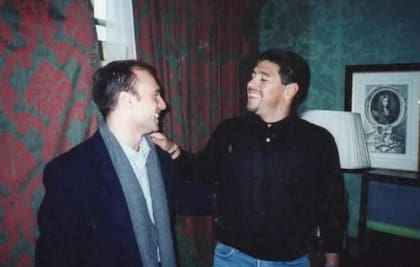 Esteban y Diego Maradona en Oxford