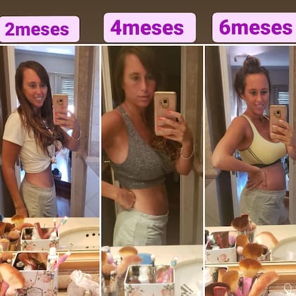 Estefanía Pasquini compartió en redes la evolución de su tan deseado embarazo