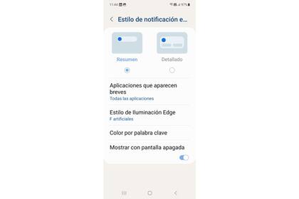 Estilo de la notificación emergente en la pantalla de bloqueo