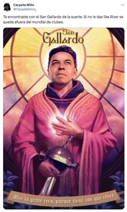 Estos fueron los mejores memes del partido de River-Inter de Milán (Foto: Captura X @CarpetaMillo_)