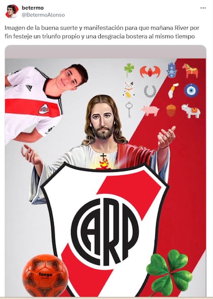 Estos fueron los mejores memes del partido de River-Inter de Milán (Foto: Captura X @BetermoAlonso)