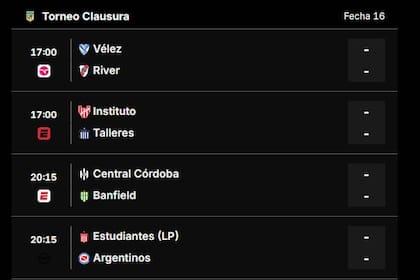 Partidos de hoy domingo 16 de noviembre del Torneo Clausura 2025