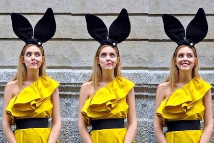 Estos son algunos de los primeros looks de Chiara, donde se la ve más rubia