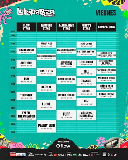 Estos son los artistas del viernes 13 de marzo