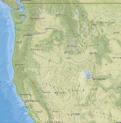 Estos son los dos sismos que se reportaron en territorio continental estadounidense en las últimas 24 horas