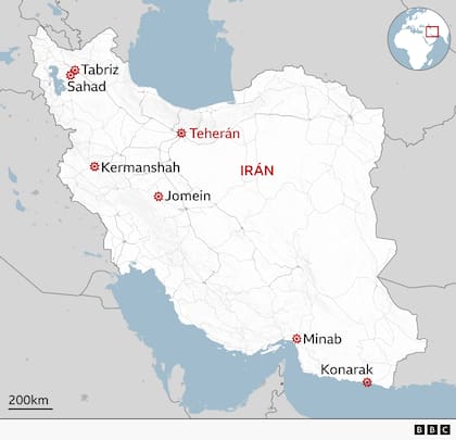 Estos son los objetivos de los ataques de EE.UU. e Israel en Irán, verificados por la BBC.