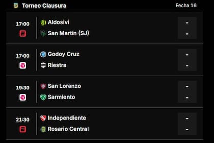 Partidos de hoy sábado 15 de noviembre del Torneo Clausura 2025
