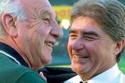 Dos ídolos de Racing, años atrás: Humbero "Bocha" Maschio y Juan Carlos "Chango" Cárdenas, piezas del inolvidable "equipo de José".