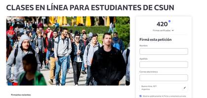 Estudiantes de Cal State Northridge crearon una petición online para que existan clases en línea