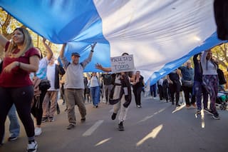 De las tomas aéreas a las banderas, mensajes y carteles durante la manifestación