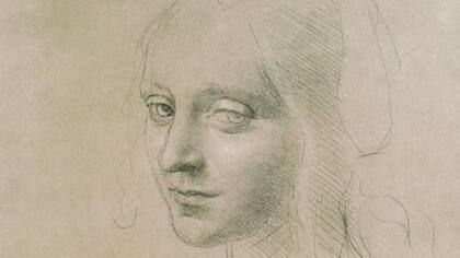 Estudio de Da Vinci para la cara de un ángel