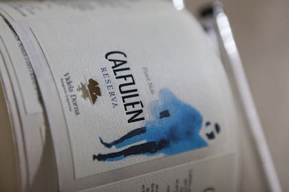 Etiqueta de uno de los vinos más ponderados del establecimiento.