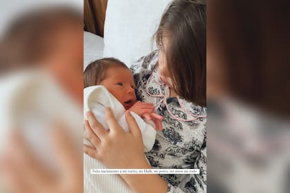 Eugenia compartió una foto de Amancio recién nacido y le dedicó unas tiernas palabras (Foto: Instagram @sangrejaponesa)