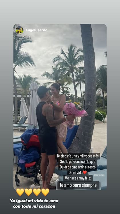 Eugenia Lusardo le respondió a Rojo en Instagram y le agradeció por la propuesta de casamiento