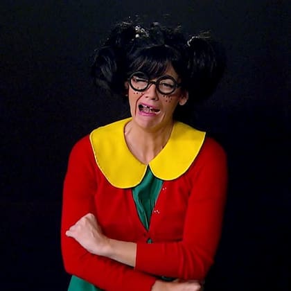 Eugenia Ruíz y su personaje de la Chilindrina