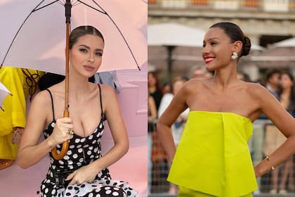 Eugenia Suárez fue embajadora de Carolina Herrera, marca que ahora representa Pampita (Foto: Instagram @sangrejaponesa / @pampitaoficial)