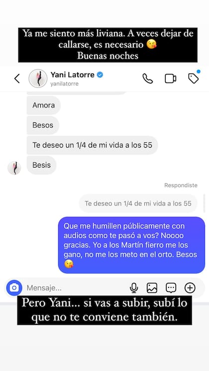 Eugenia Suárez se desquitó de los dichos de Latorre y se burló por la infidelidad de su marido con Natacha Jaitt