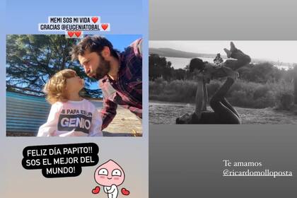 Eugenia Tobal y Natalia Oreiro publicaron dulces fotos de sus hijos con sus papás