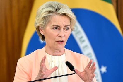 La presidenta de la Comisión Europea, Ursula Von Der Leyen, en Brasil