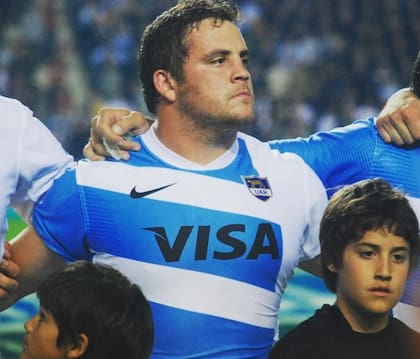 Eusebio Guiñazú con la camiseta de Los Pumas