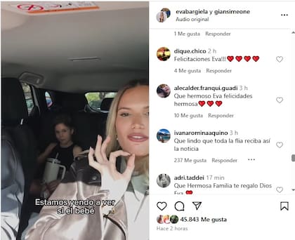Eva Bargiela y Gianluca Simeone recibieron miles de comentarios positivos tras confirmar que tendrán un varón