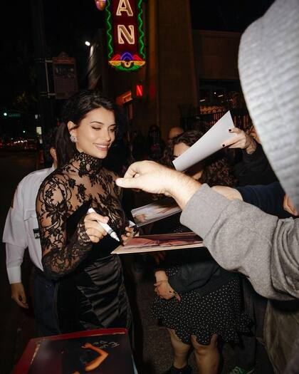 Eva de Dominici en el estreno de su nueva película de Hollywood