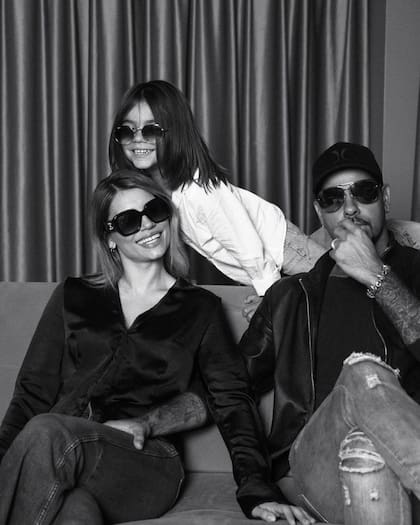 Eva de Dominici junto a su esposo Eduardo Cruz y su hijo Cairo