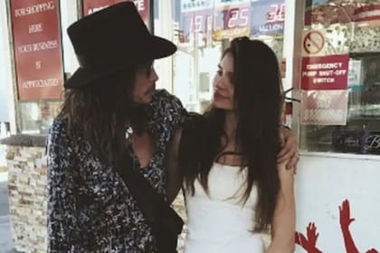 Eva de Dominici y Steven Tyler