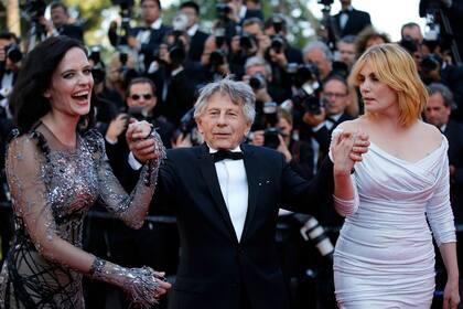 Eva Green, Roman Polanski y Emmanuelle Seigner