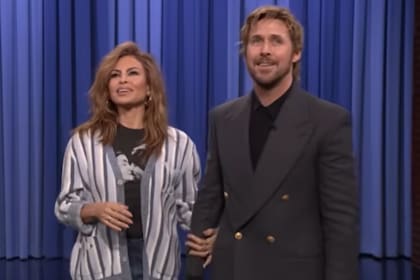 Eva Mendes y Ryan Gosling sorprendieron a todos con una aparición televisiva (Foto:
Captura de video / The Tonight Show Starring Jimmy Fallon)