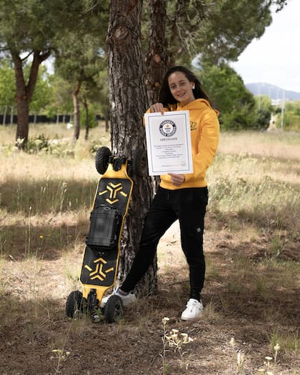 Evan logró marcar el récord Guinness del viaje más largo en skate eléctrico (Foto: Gentileza Evan González)