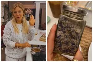 Evangelina Anderson mostró el paso a paso de un particular “postre fit” con sal de lavanda