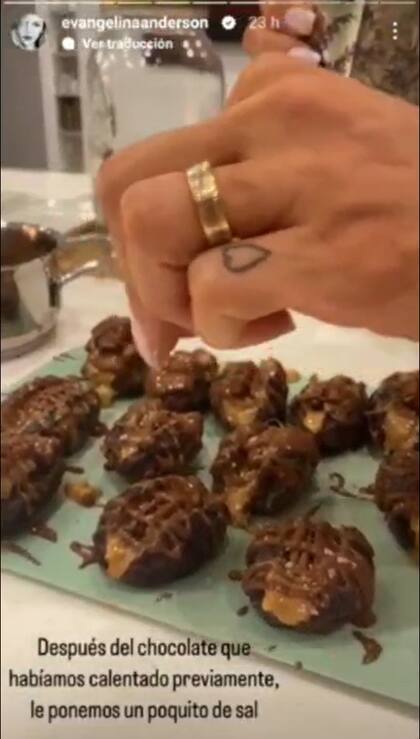 Evangelina Anderson mostró su receta de dátiles rellenos