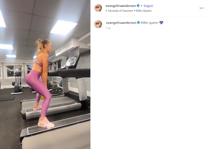 Evangelina Anderson sorprendió con un estricto entrenamiento (Foto: Captura Instagram/@evangelinaanderson)