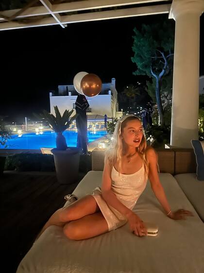 Eve Jobs en una imagen de su despedida de soltera