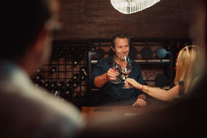 Evento en la cava de El Paraíso en que se presentó el Malbec 1912