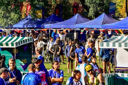 Evento gastronómico en el post run de la carrera de la Unión Europea