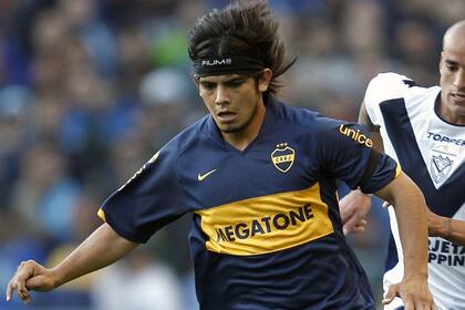 Ever Banega, en un Boca vs. Vélez