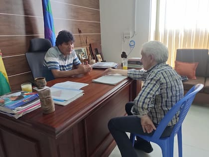 Evo Morales, durante su diálogo con LA NACION