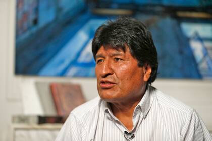 Evo Morales durante una entrevista