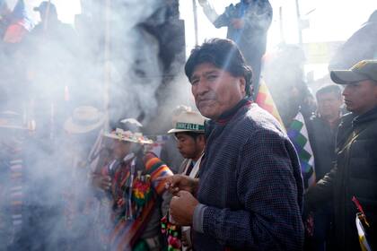 Evo Morales en Caracollo, Bolivia. (AP Foto/Juan Karita, Archivo)