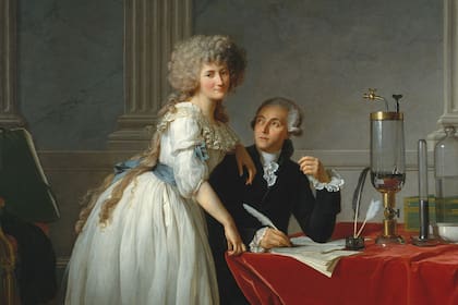 Retrato de Antoine Lavoisier y su esposa, por Jacques-Louis David.