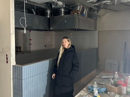 Ewelina durante los trabajos del segundo espacio de Baires