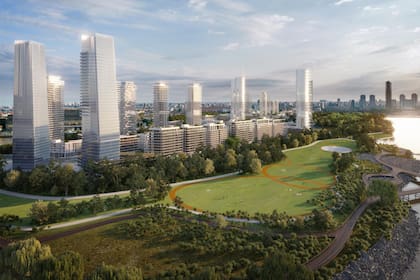 Exciudad Deportiva de Boca: render del emprendimiento inmobiliario proyectado por IRSA
