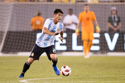 Exequiel Palacios con la camiseta de la selección argentina (Photo by Tim Clayton/Corbis via Getty Images)