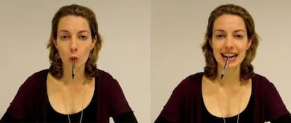 Experimento del lápiz en la boca (Revista Nature)