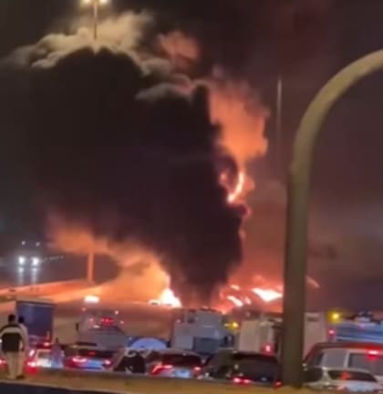 Explosión e incendio en la Embajada de los Estados Unidos en Riad, la capital de Arabia Saudí