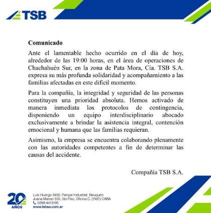 Explotó un camión cisterna en un yacimiento de Mendoza y murieron dos trabajadores.