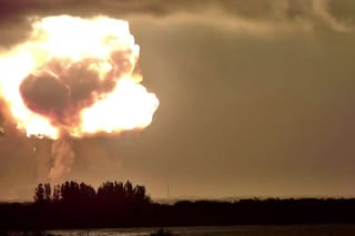 La impactante explosión del cohete New Glenn de la empresa Blue Origin