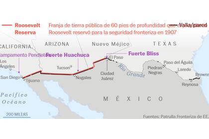 Extensión prevista: la zona militar abarcaría partes de Nuevo México y Arizona, y podría expandirse hasta California